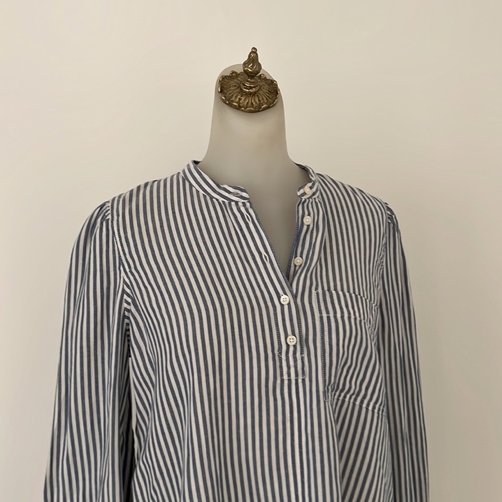 Madewell Puff-Sleeve Button Down Stripe - Picture 6 of 12